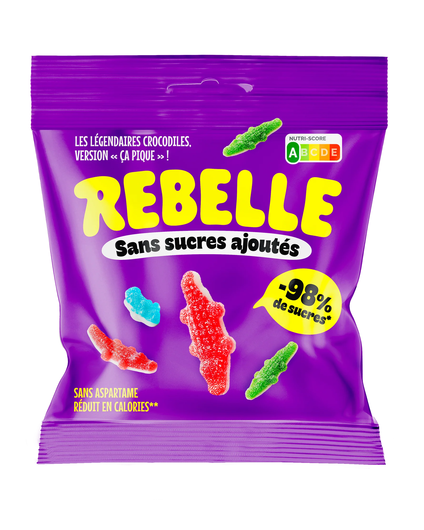 Bonbons crocodiles acidulés sans sucre