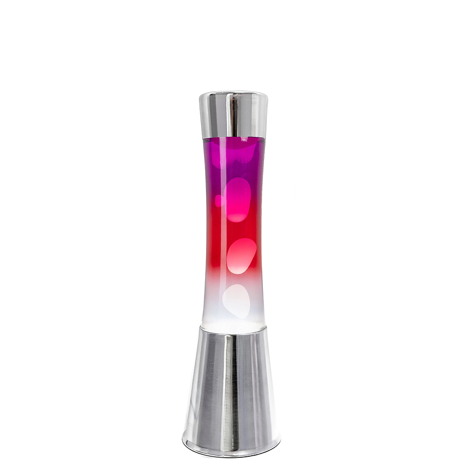 Lampe à lave H.40cm - rouge et blanc