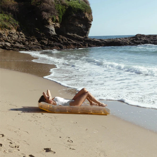 Sunnylife Matelas gonflable Disco Gold à paillettes