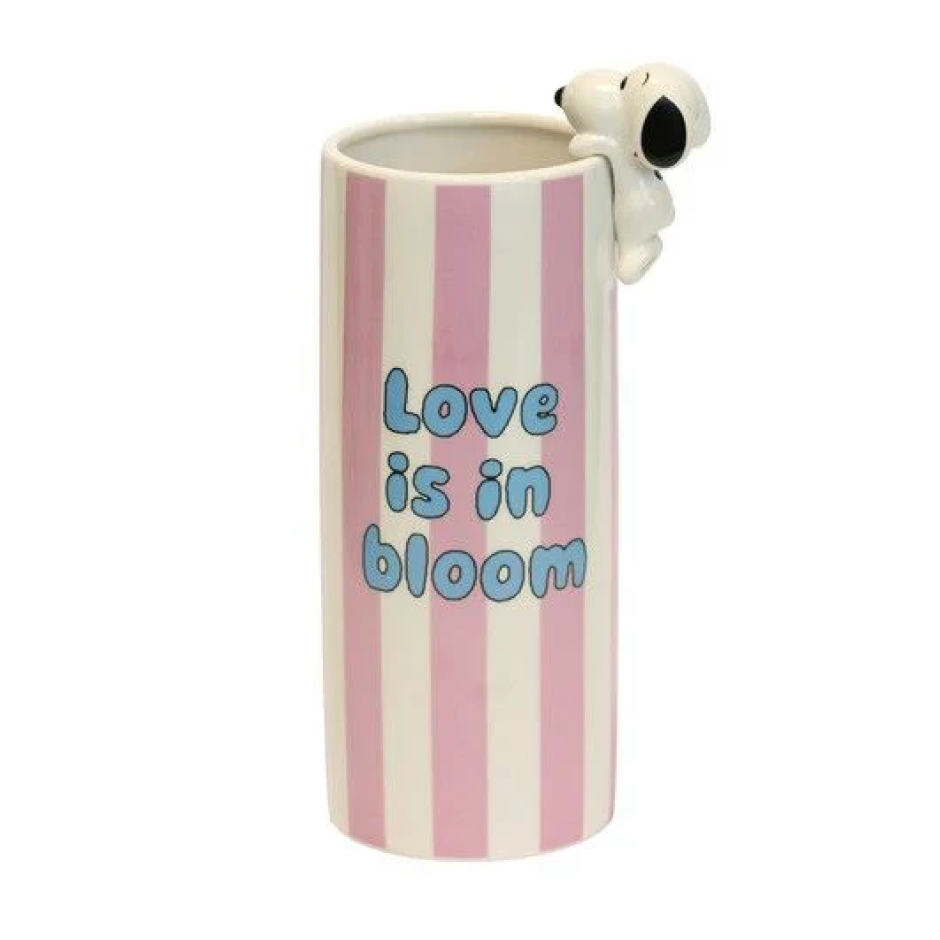 Vase Snoopy in Bloom - rose
