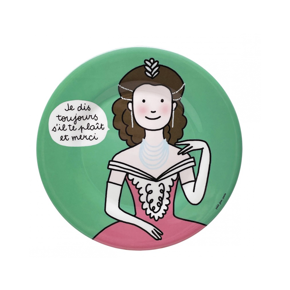 Petit Jour Assiette à dessert princesse - S'il te plaît et merci