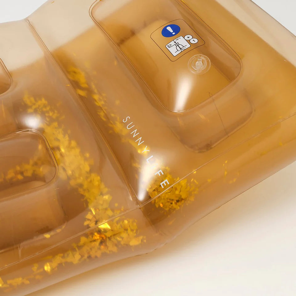 Sunnylife Matelas gonflable Disco Gold à paillettes