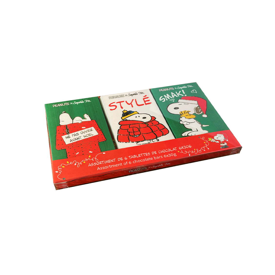 Pack de 6 tablettes au chocolat - Peanuts Snoppy