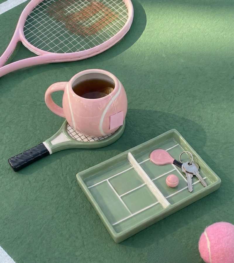 Tasse et soucoupe tennis