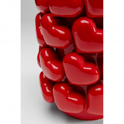 Vase Cœurs rouges - h.33 cm