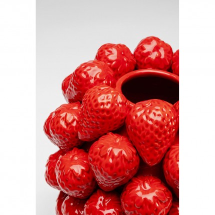 Vase Fraises rouges - h.30 cm