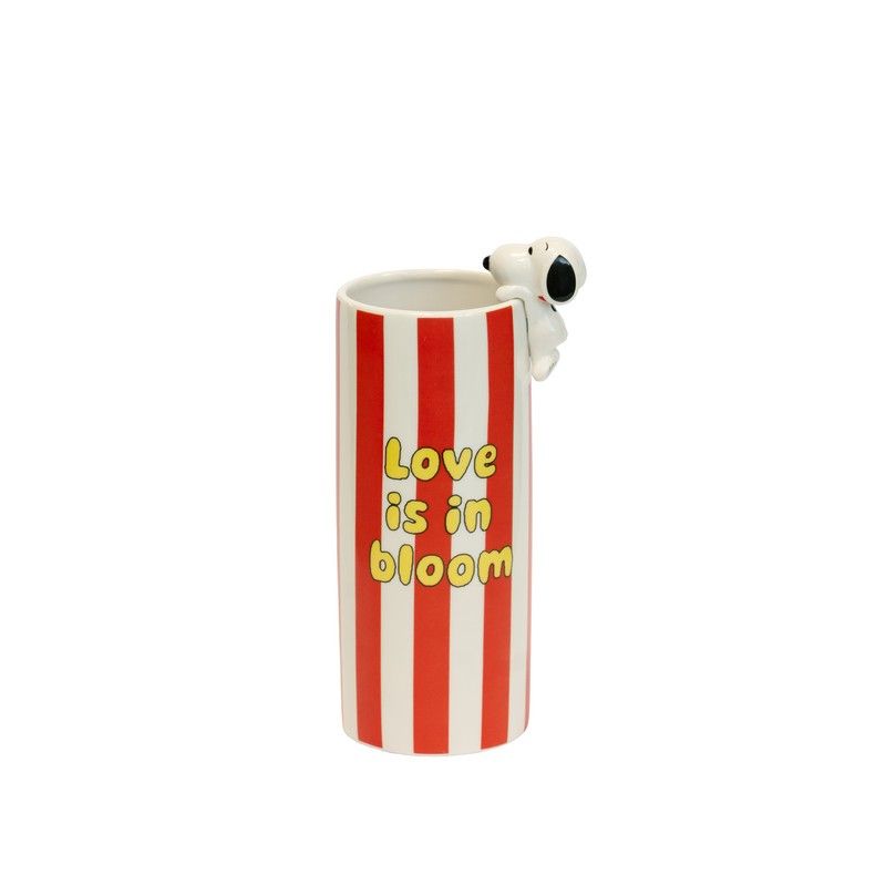 Vase Snoopy in Bloom - rouge