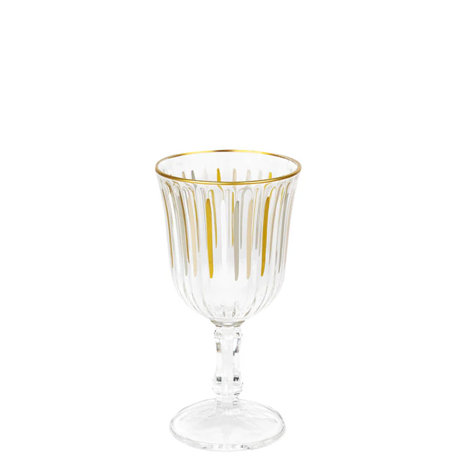 Verre à Vin - Rayures dorées