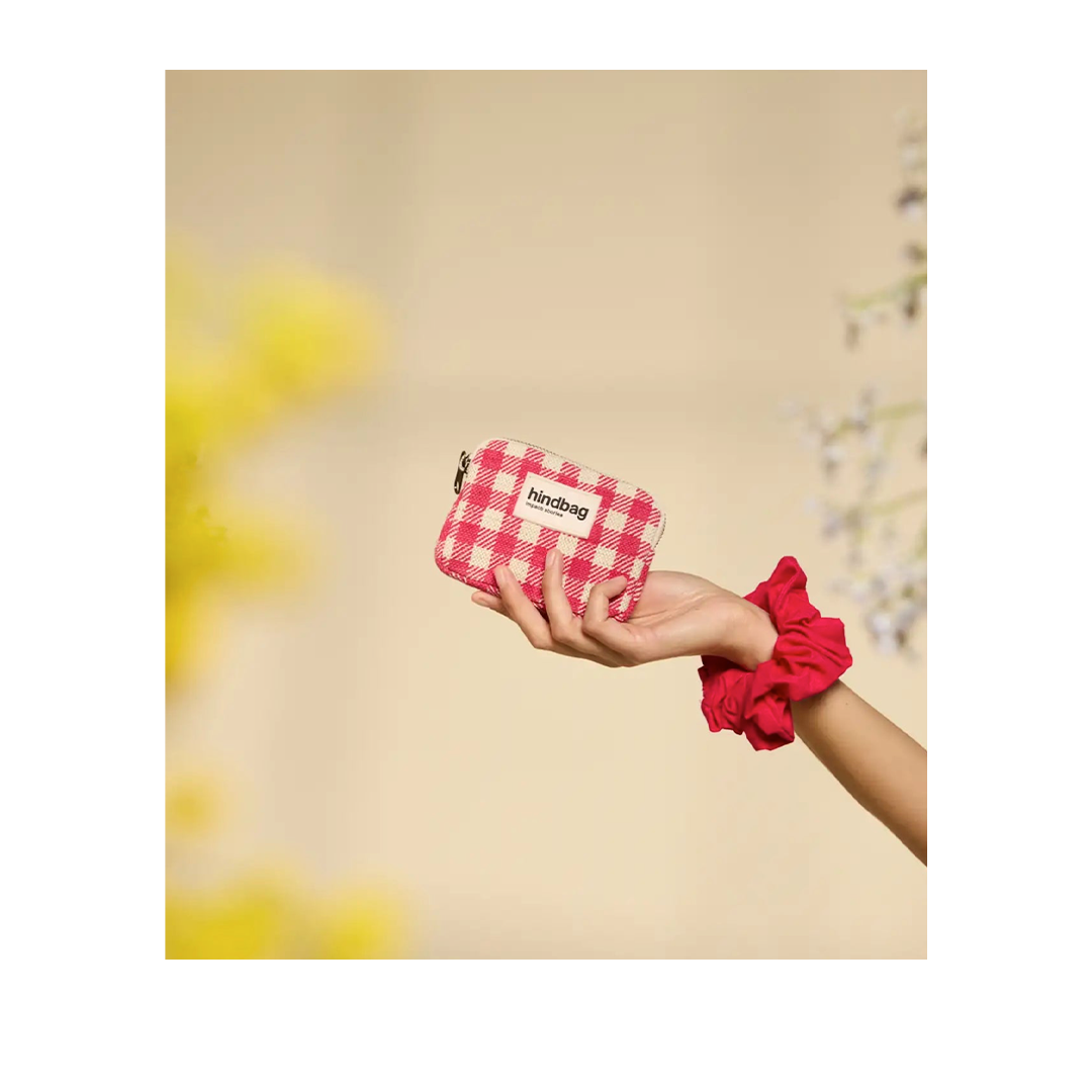 Petit porte-monnaie Lili - Vichy rose