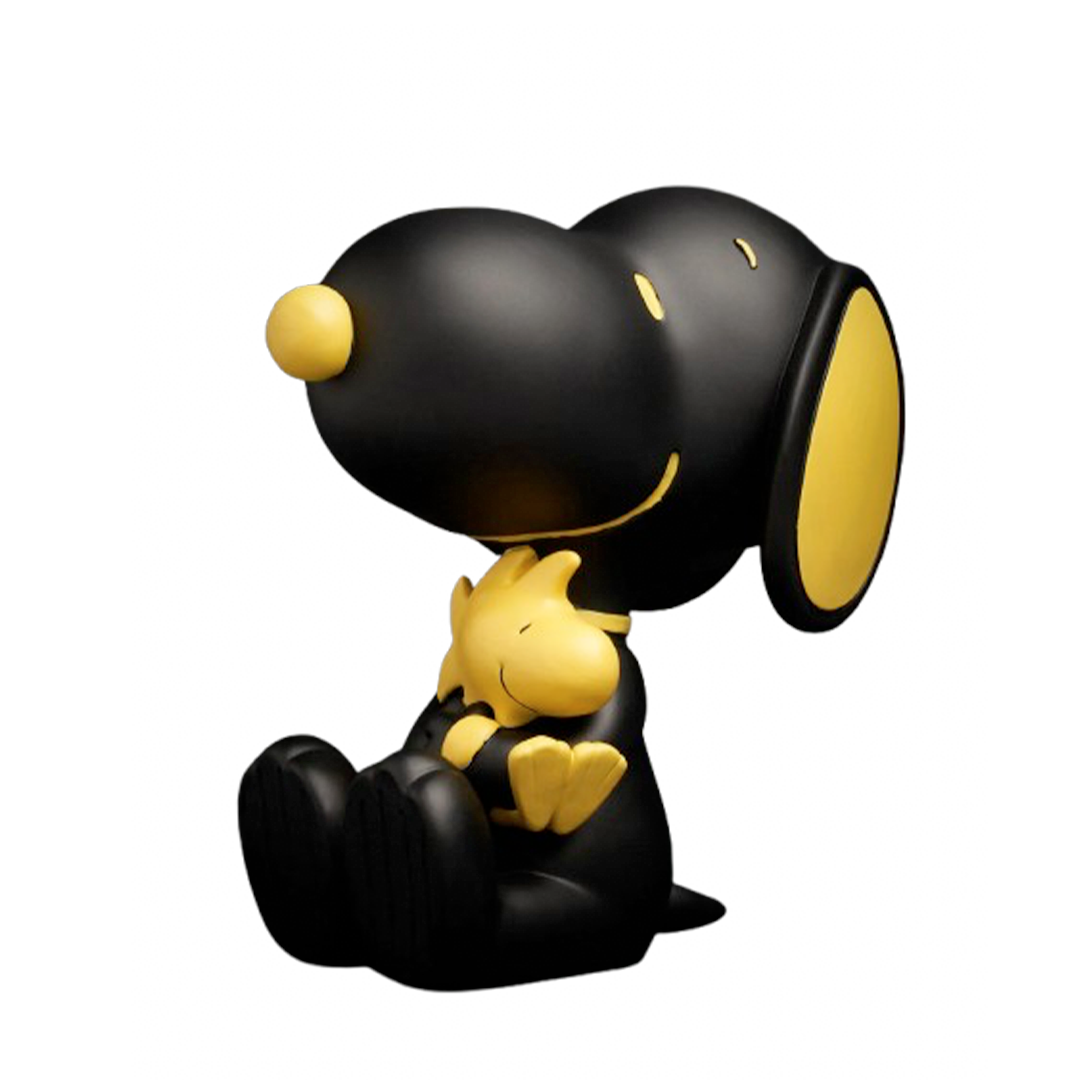 Statue Snoopy 25cm Woodstock - Noir