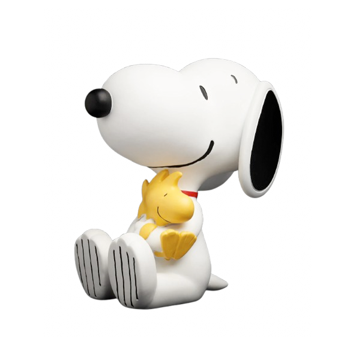 Statue Snoopy 25cm Woodstock - Blanc