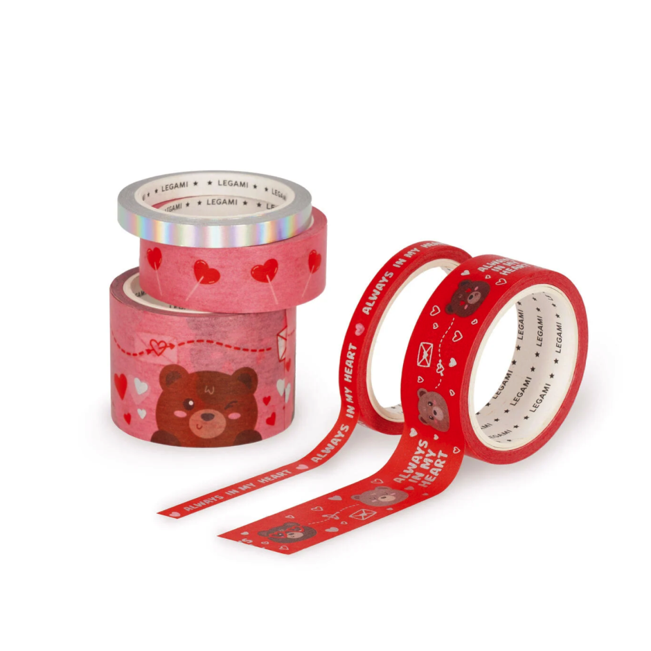 Legami 5 rubans adhésifs - Teddy bear