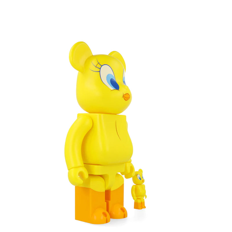 Bearbrick 400% + 100% - Looney Tunes : Tweety (H 28cm + 7 cm)