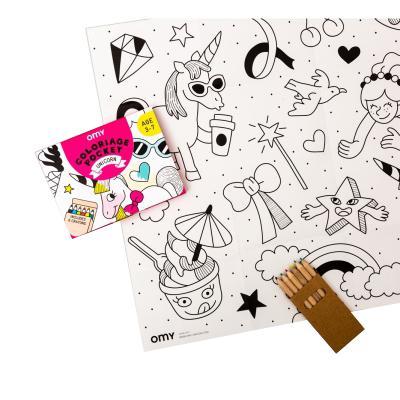 COLORIAGE POCKET - UNICORN