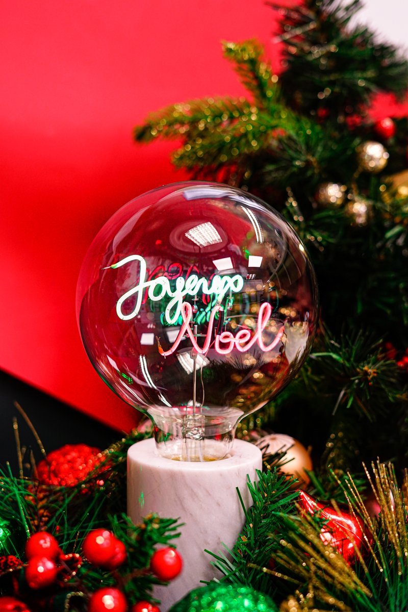 AMPOULE JOYEUX NOËL / H 17 cm