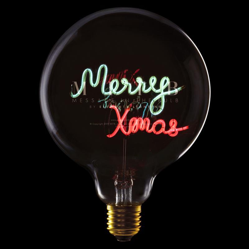 AMPOULE MERRY XMAS / H 17 cm