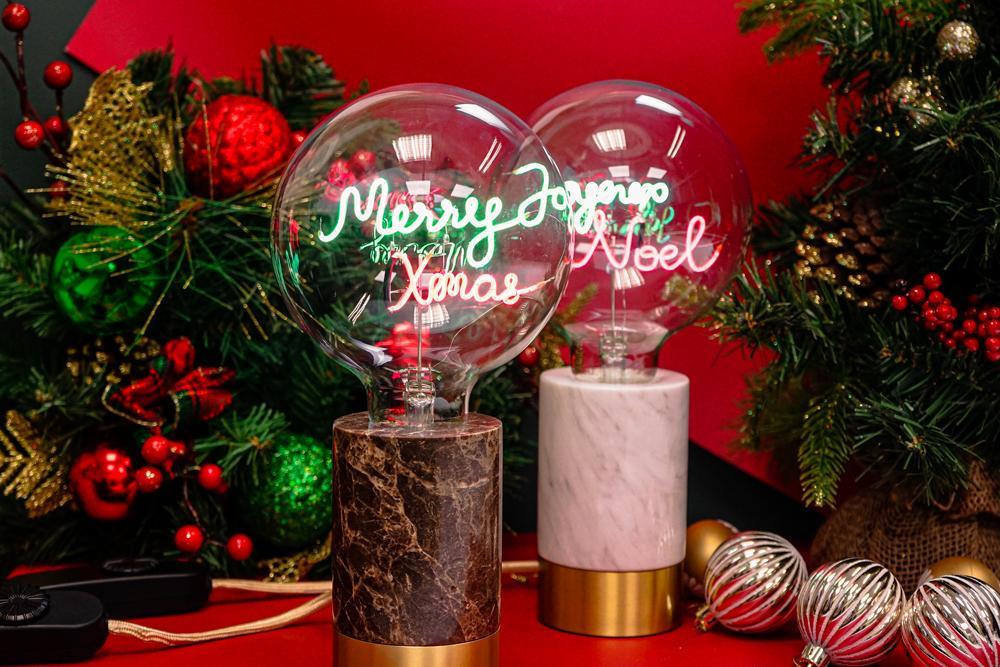 AMPOULE MERRY XMAS / H 17 cm