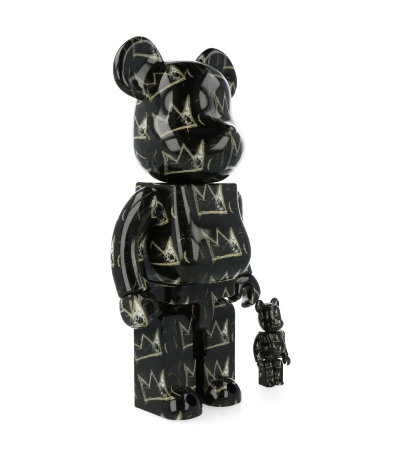 BEARBRICK 400% + 100% JEAN-MICHEL BASQUIAT #8  / H 28 cm + 7 cm