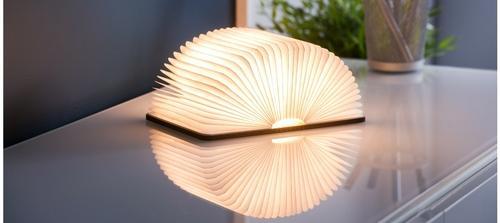 LIVRE LUMINEUX FINITION NOYER / L 12.2 cm