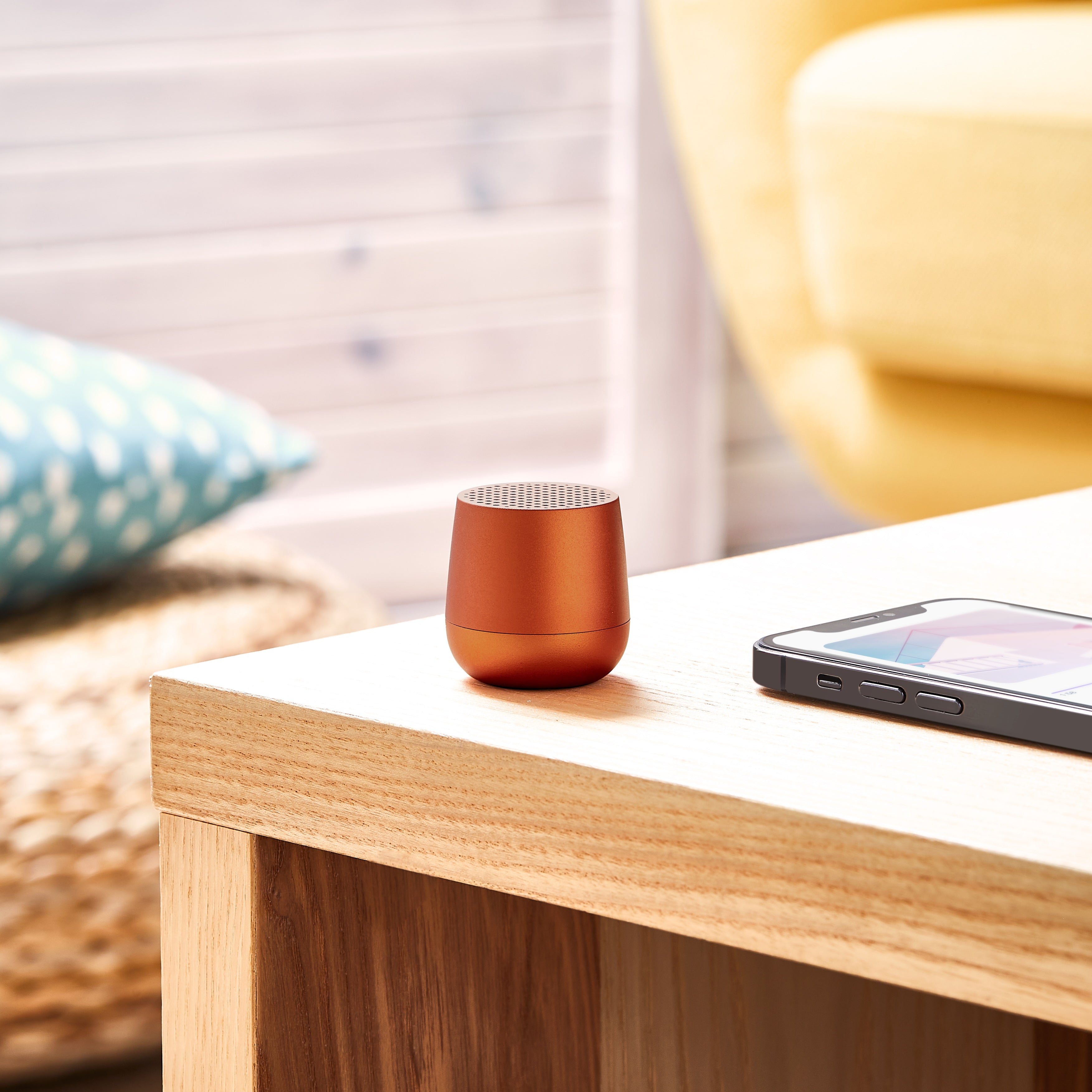 Enceinte Bluetooth Mino+ Orange metal