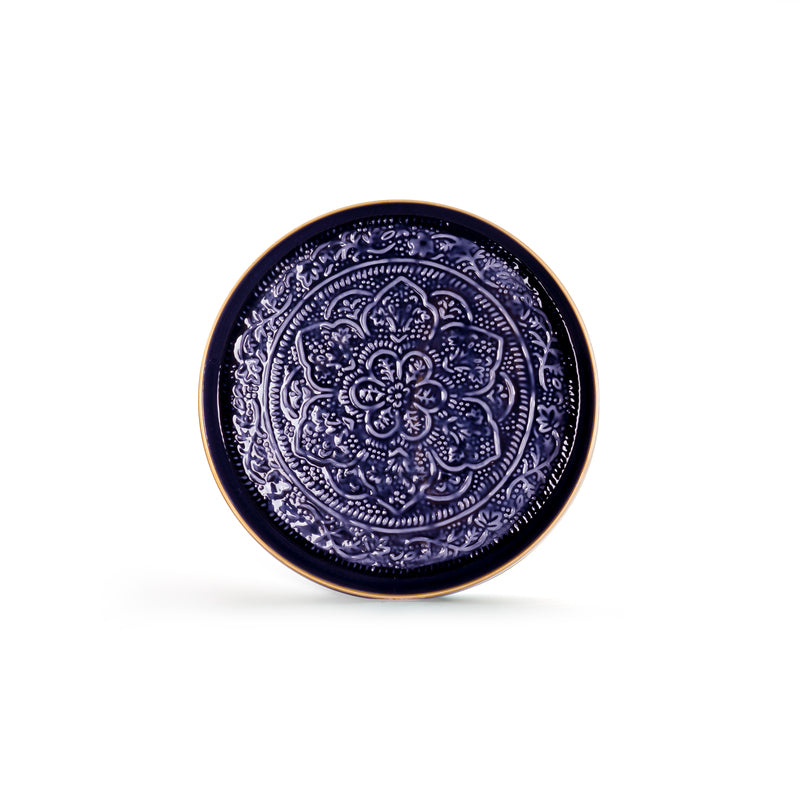 Plateau Berbère Ø 35 cm - bleu marine