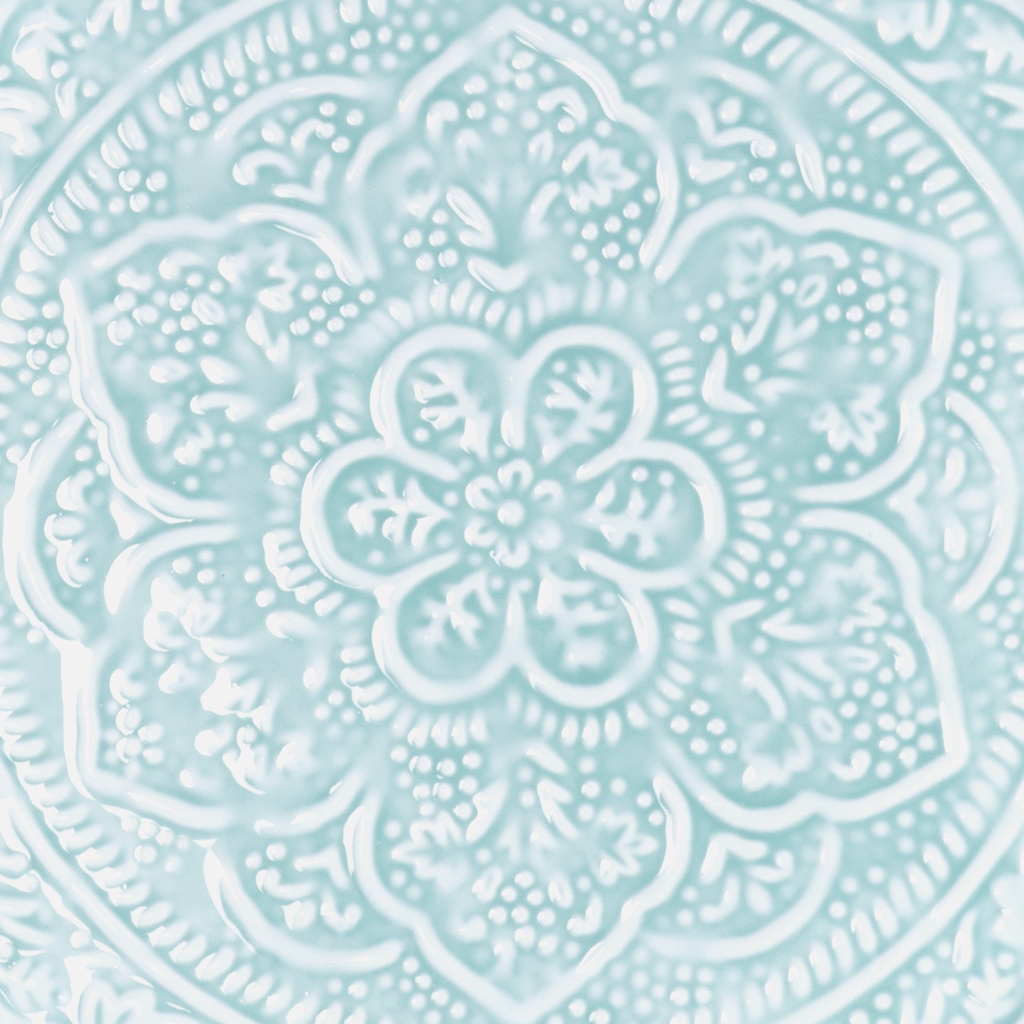 Plateau Berbère Ø 35 cm - bleu clair