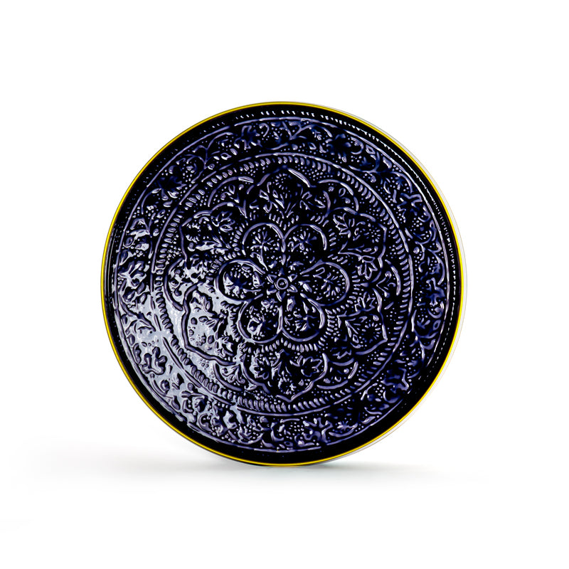 Plateau Berbère Ø 45 cm - bleu marine
