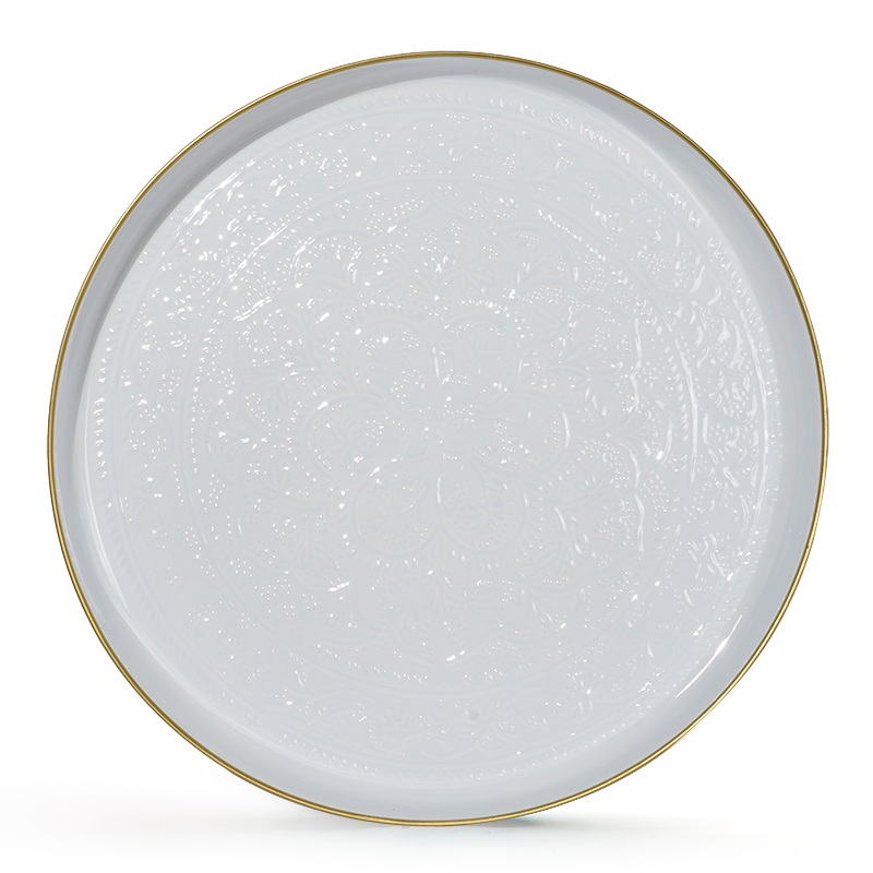 Plateau Berbère Ø 60 cm - blanc