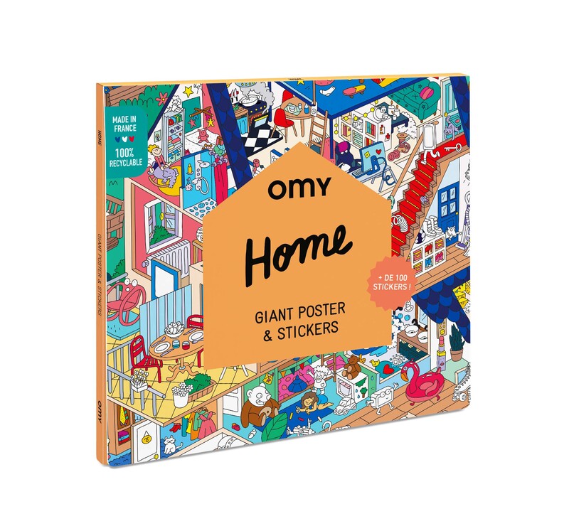 OMY Poster à stickers - Home
