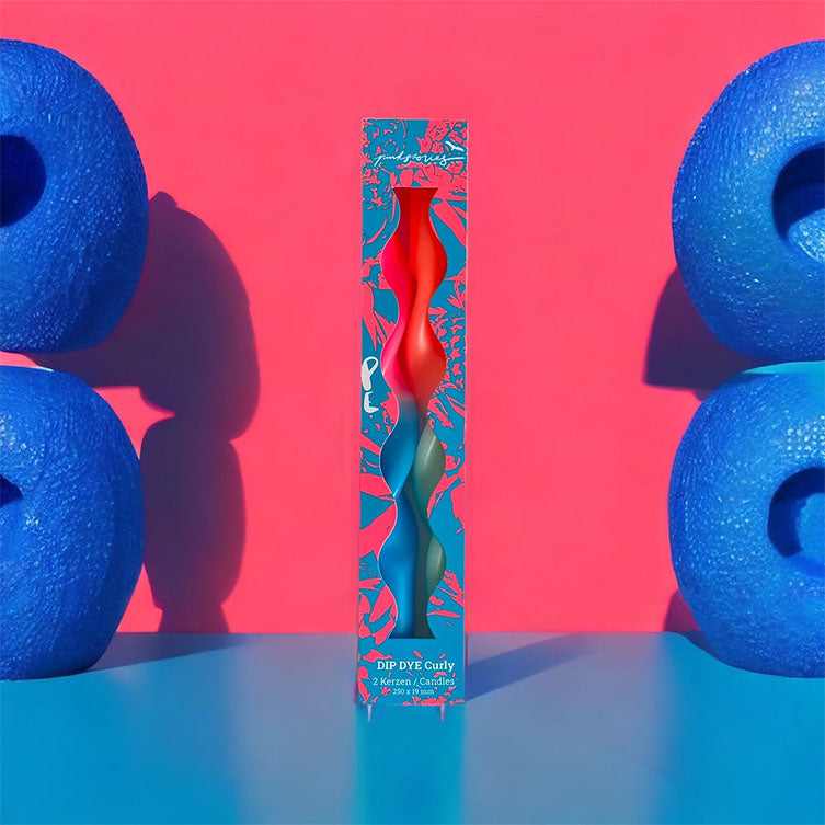 Set de 2 bougies torsadées Miami - océan