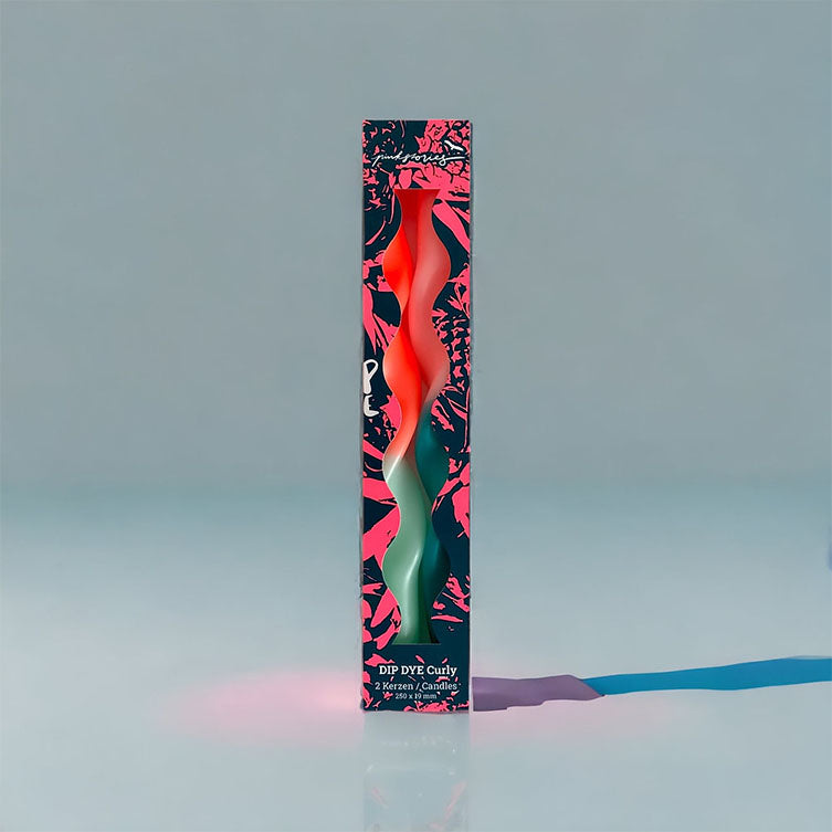 Set de 2 bougies torsadées Miami - jade
