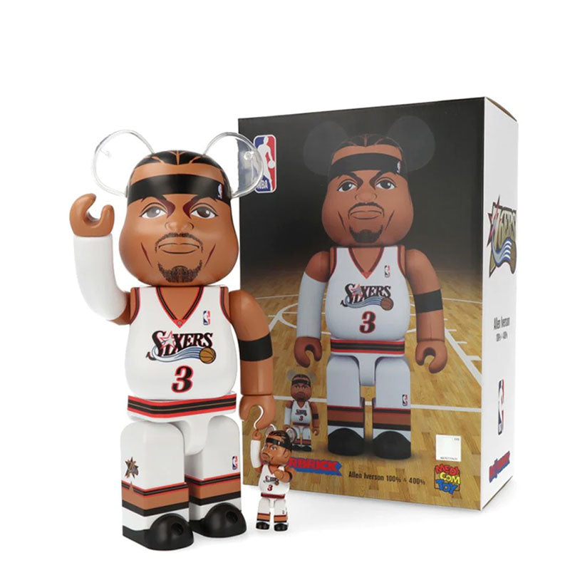 BE@RBRICK Allen Iverson100％ ＆ 400％ Medicom Toy BE@RBRICK Allen Iverson 100% & 400% Set | Garmentory