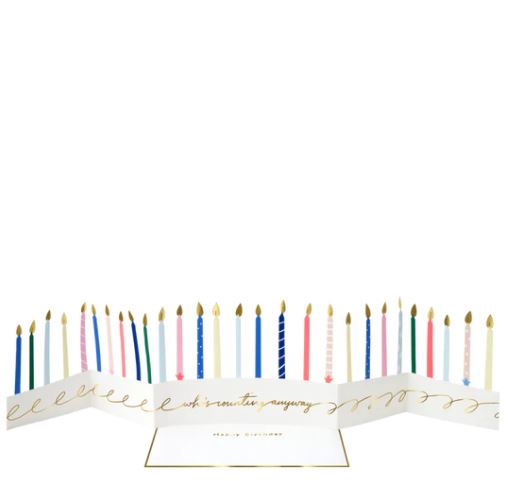Carte d'anniversaire bougies