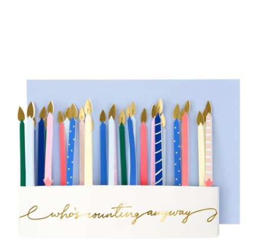 Carte d'anniversaire bougies