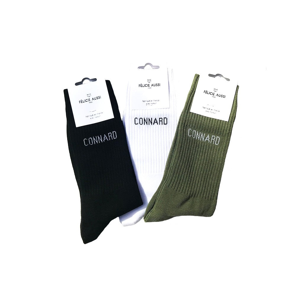 Chaussettes - Connard 40/45 Blanc