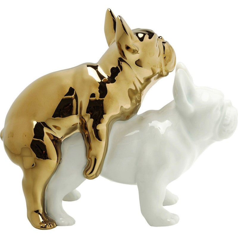 Objet déco love dogs H.17 cm