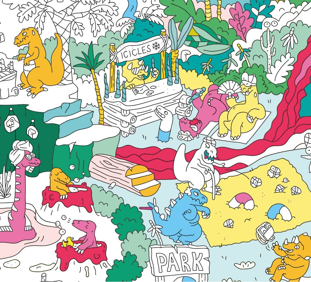 OMY Coloriage géant - Poster Dinosaures