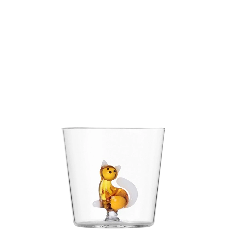 Ichendorf Verre Tabby Cat ambre blanc