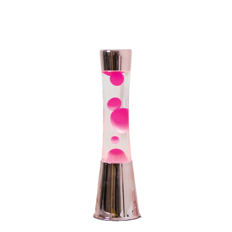 Lampe à lave h.40 cm - rose & magenta