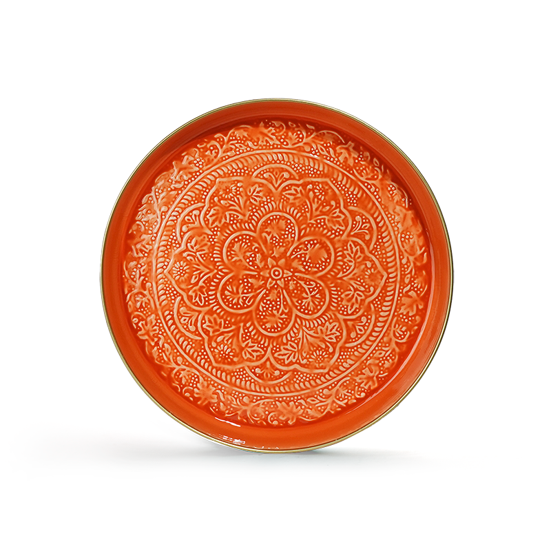 Plateau Berbère Ø 45 cm - orange