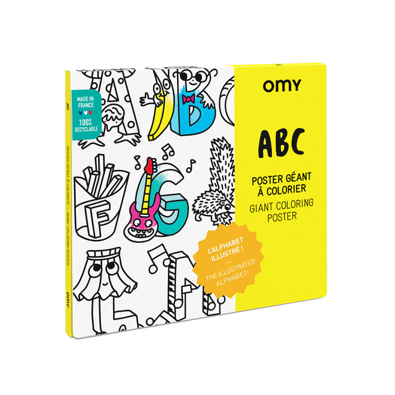OMY POSTER GÉANT À COLORIER - ABC