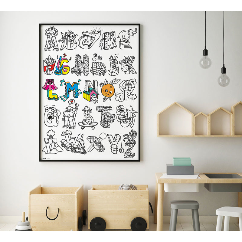 OMY POSTER GÉANT À COLORIER - ABC