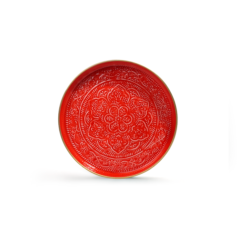Plateau berbère Ø 35 cm - rouge
