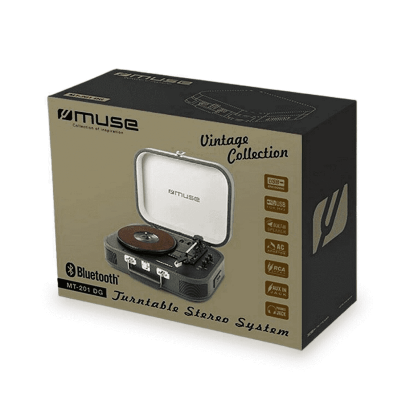 Tourne-disques vinyles Bluetooth - vieux rose